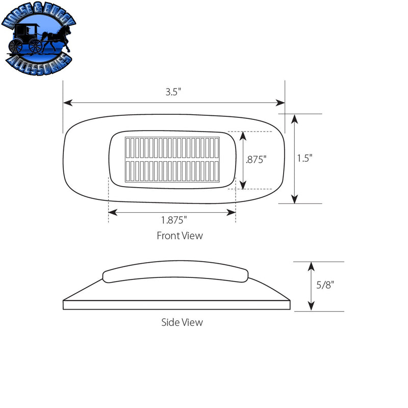 3-1/2" Rectangular Prime LED Marker Light (Choose Color)