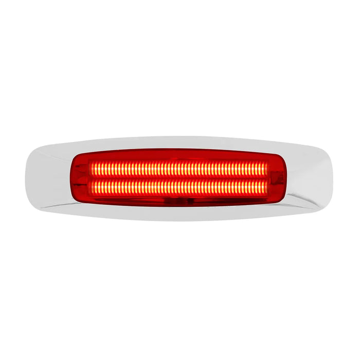 Light Gray 5-3/4" RECT. PRIME RED/RED 4 LED MARKER SEALED LIGHT