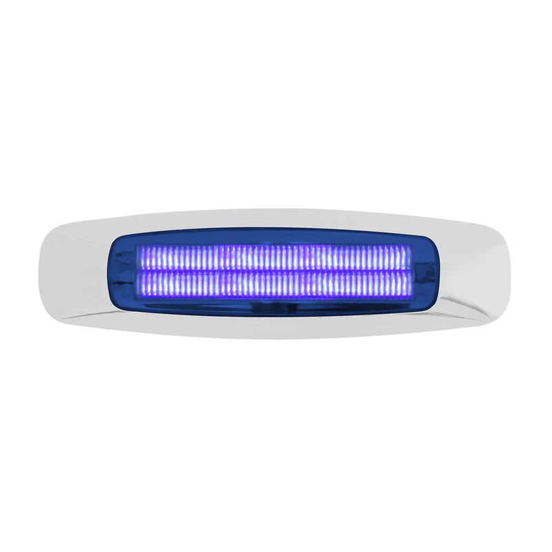 5-3/4" RECT. PRIME BLUE/BLUE 4 LED DUAL FUNCTION INT. LIGHT LED Rectangular Light Dark Slate Blue