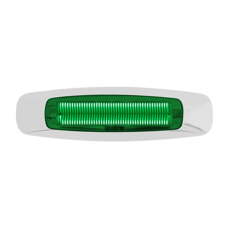 5-3/4" RECT. PRIME GREEN/GREEN 4 LED DUAL FUNCTION INT. LIGHT LED Rectangular Light Light Gray