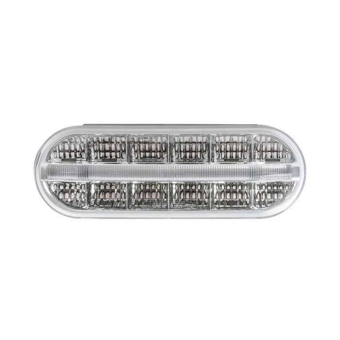 Gray Oval Prime Spyder LED Light 6" OVAL AMBER/AMBER,AMBER/CLEAR,RED/RED,RED/CLEAR,WHITE/CLEAR