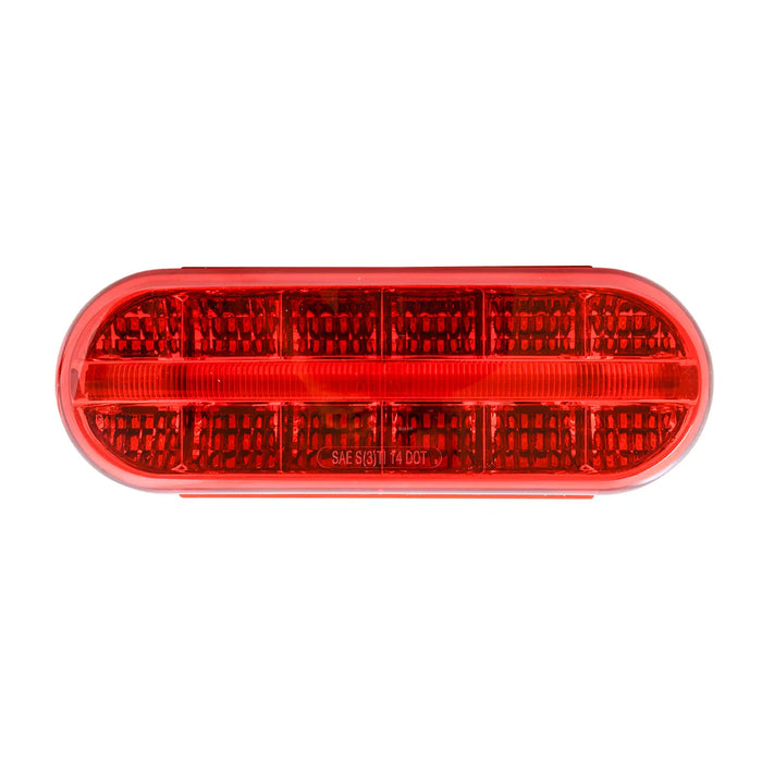 Firebrick Oval Prime Spyder LED Light 6" OVAL RED/RED