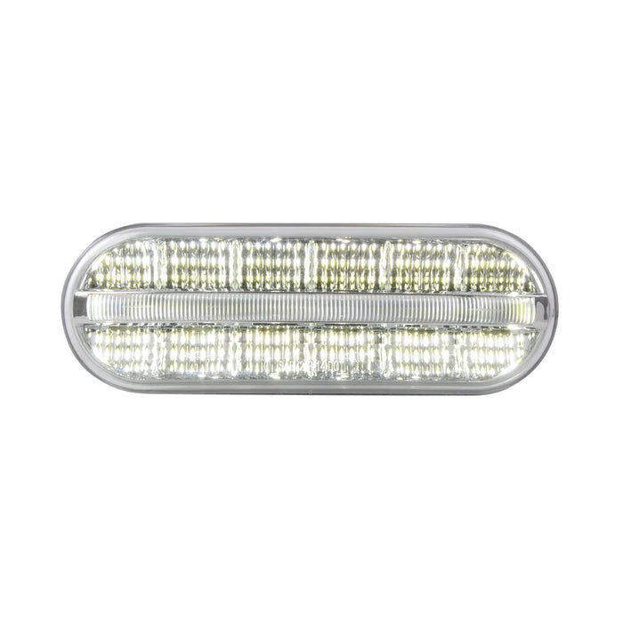 Gray Oval Prime Spyder LED Light 6" OVAL WHITE/CLEAR