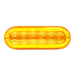 Gold OVAL PRIME+ SPYDER AMBER/AMBER 16 LED SEALED LIGHT 6" OVAL