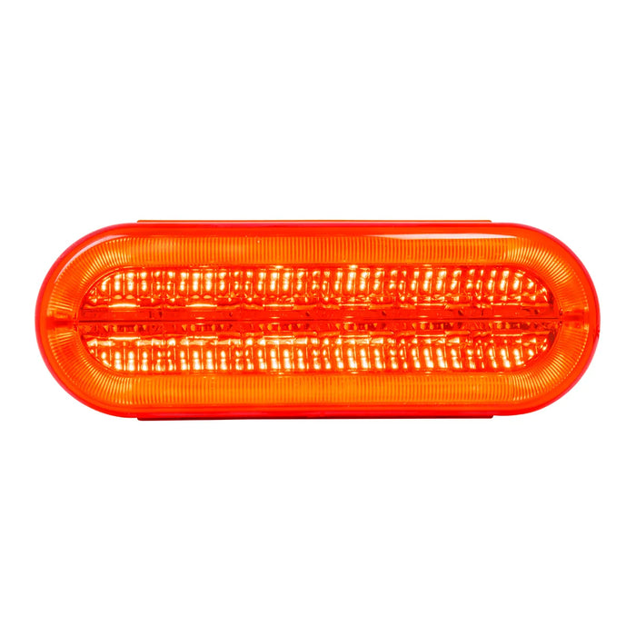 Orange Red OVAL PRIME+ SPYDER RED/RED 16 LED SEALED LIGHT 6" OVAL