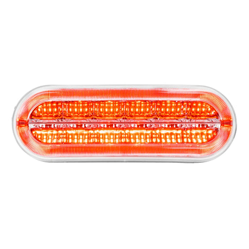 Tomato OVAL PRIME+ SPYDER RED/CLEAR 16 LED SEALED LIGHT 6" OVAL