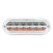 Light Gray Oval Prime Plus Spyder LED Light 6" OVAL AMBER/AMBER,AMBER/CLEAR,RED/RED,RED/CLEAR,WHITE/CLEAR