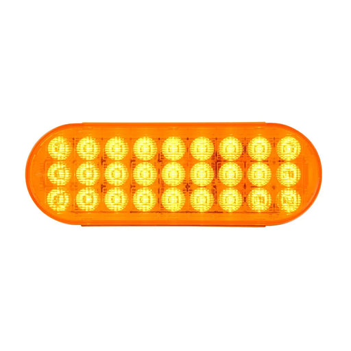 Dark Orange OVAL SMART DYNAMIC AMBER/AMBER 27 LED SEQUENTIAL SEALED LIGHT 6" OVAL
