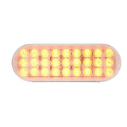 74861 OVAL SMART DYNAMIC AMBER/CLEAR 27 LED SEQUENTIAL SEALED LIGHT 6" OVAL Khaki