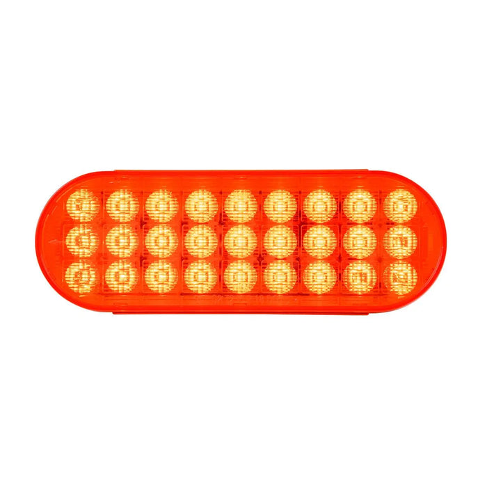 Light Goldenrod OVAL SMART DYNAMIC RED/RED 27 LED SEQUENTIAL SEALED LIGHT 6" OVAL