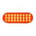 Light Goldenrod OVAL SMART DYNAMIC RED/RED 27 LED SEQUENTIAL SEALED LIGHT 6" OVAL