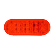 74862 OVAL SMART DYNAMIC RED/RED 27 LED SEQUENTIAL SEALED LIGHT 6" OVAL Orange Red