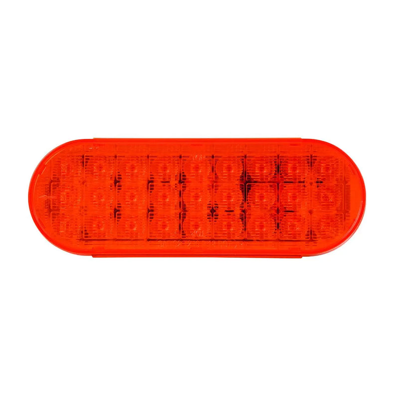 74862 OVAL SMART DYNAMIC RED/RED 27 LED SEQUENTIAL SEALED LIGHT 6" OVAL Orange Red