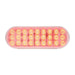 Tan OVAL SMART DYNAMIC RED/CLEAR 27 LED SEQUENTIAL SEALED LIGHT 6" OVAL