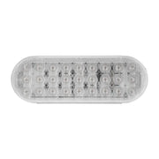 74863 OVAL SMART DYNAMIC RED/CLEAR 27 LED SEQUENTIAL SEALED LIGHT 6" OVAL Gray