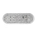 Gray OVAL SMART DYNAMIC RED/CLEAR 27 LED SEQUENTIAL SEALED LIGHT 6" OVAL