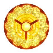 4" PRIME SPYDER AMBER/CLEAR 17 LED SEALED LIGHT 4" ROUND Firebrick