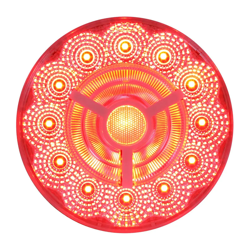 4" PRIME SPYDER RED/CLEAR 17 LED SEALED LIGHT 4" ROUND Tomato