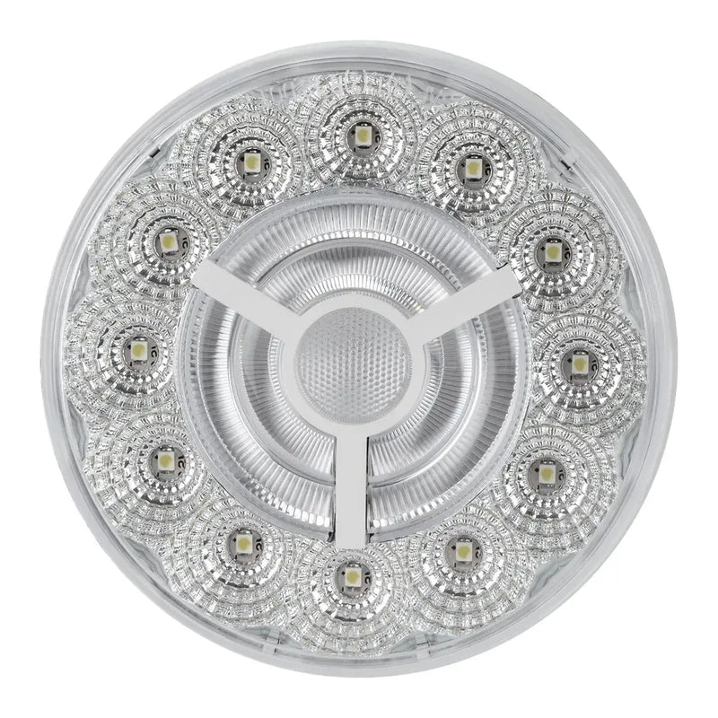 4" PRIME SPYDER WHITE/CLEAR 17 LED SEALED LIGHT 4" ROUND Gray
