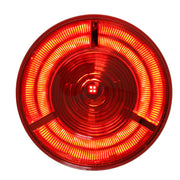 4" PRIME RED/RED 7 LED SEALED LIGHT 4" ROUND Firebrick