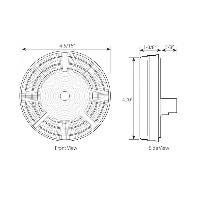 4" PRIME WHITE/CLEAR 7 LED SEALED LIGHT 4" ROUND Lavender