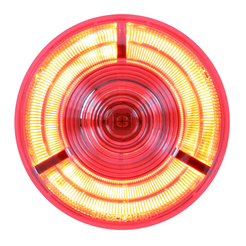 4" PRIME RED/CLEAR 7 LED SEALED LIGHT 4" ROUND Tomato