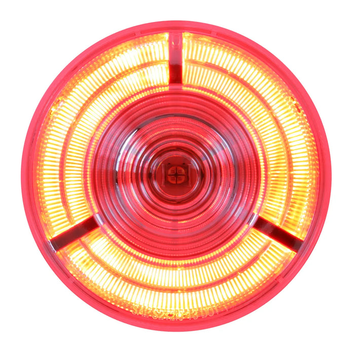 Tomato 4" PRIME RED/CLEAR 7 LED SEALED LIGHT 4" ROUND
