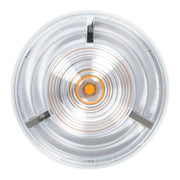 4" PRIME AMBER/CLEAR 7 LED SEALED LIGHT 4" ROUND Light Gray