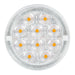 Light Gray 4" PRIME+ AMBER/CLEAR 14 LED SEALED LIGHT W/ 80783 PLUG 4" ROUND