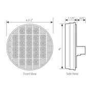 4" SMART DYNAMIC WHITE/CLEAR 26 LED SEQUENTIAL SEALED LIGHT 4" ROUND Dark Slate Gray