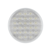 4" SMART DYNAMIC AMBER/CLEAR 26 LED SEQUENTIAL SEALED LIGHT 4" ROUND Gray