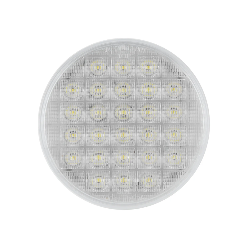4" SMART DYNAMIC AMBER/CLEAR 26 LED SEQUENTIAL SEALED LIGHT 4" ROUND Gray