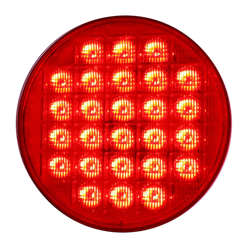 4" SMART DYNAMIC RED/RED 26 LED SEQUENTIAL SEALED LIGHT 4" ROUND Firebrick
