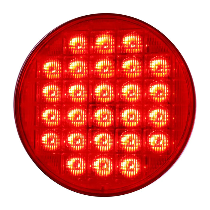 Firebrick 4" SMART DYNAMIC RED/RED 26 LED SEQUENTIAL SEALED LIGHT 4" ROUND