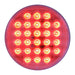Maroon 4" SMART DYNAMIC RED/CLEAR 26 LED SEQUENTIAL SEALED LIGHT 4" ROUND