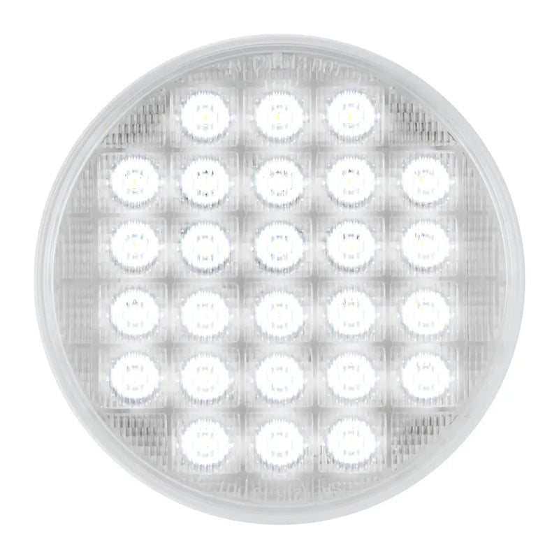 4" NON-SEQUENTIAL WHITE/CLEAR 26 LED SEALED LIGHT 4" ROUND Light Gray