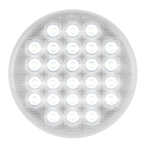Light Gray 4" NON-SEQUENTIAL WHITE/CLEAR 26 LED SEALED LIGHT 4" ROUND