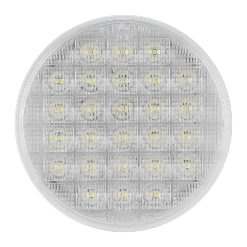 4" NON-SEQUENTIAL WHITE/CLEAR 26 LED SEALED LIGHT 4" ROUND Gray