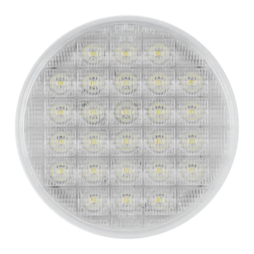 Gray 4" SMART DYNAMIC WHITE/CLEAR 26 LED SEQUENTIAL SEALED LIGHT 4" ROUND