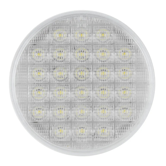 Gray 4" SMART DYNAMIC RED/CLEAR 26 LED SEQUENTIAL SEALED LIGHT 4" ROUND
