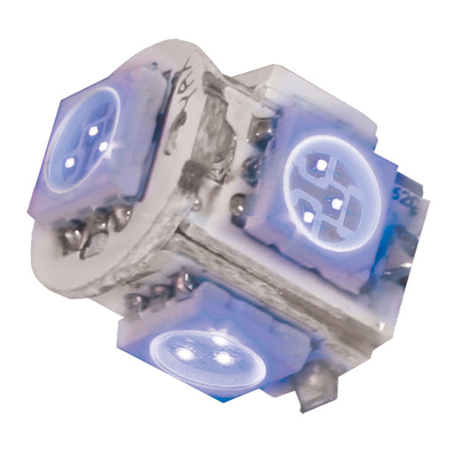 74911 #194/168 BLUE 5-LED TOWER STYLE LIGHT BULBS, 12V, PAIR Dark Gray