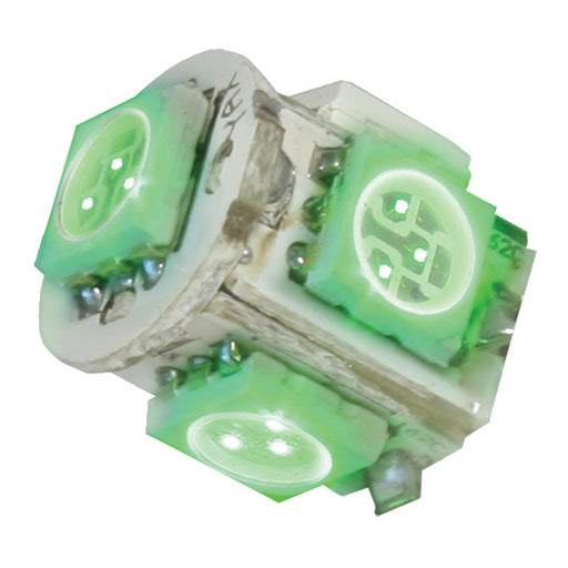 74912 #194/168 GREEN 5-LED TOWER STYLE LIGHT BULBS, 12V, PAIR Dark Sea Green