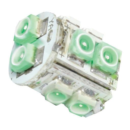 74922 #194/168 GREEN 10-LED TOWER STYLE LIGHT BULBS, 12V, PAIR Gray
