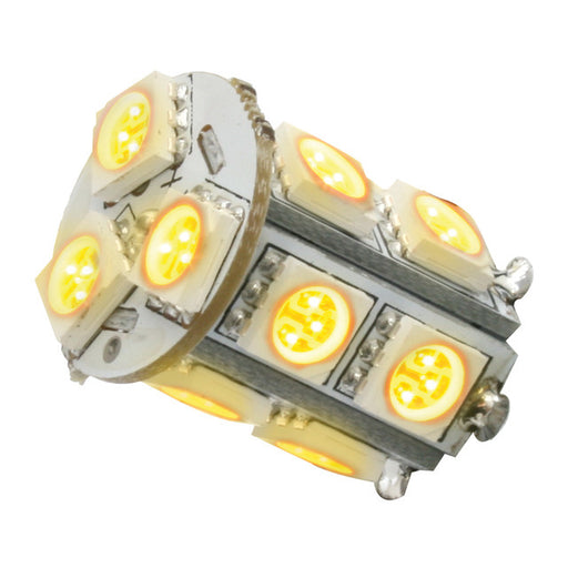 74960 #1156 AMBER 13 LED TOWER STYLE LIGHT BULBS, 12V, PAIR Tan