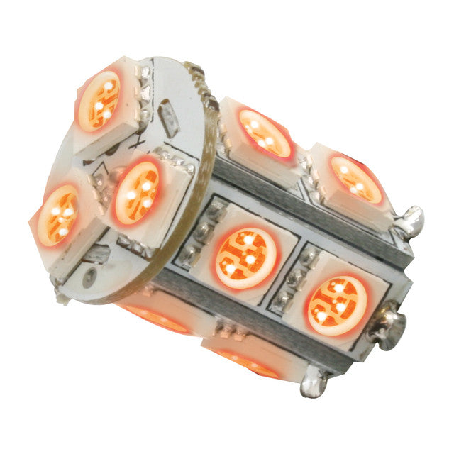 74961 #1156 RED 13 LED TOWER STYLE LIGHT BULBS, 12V, PAIR Tan
