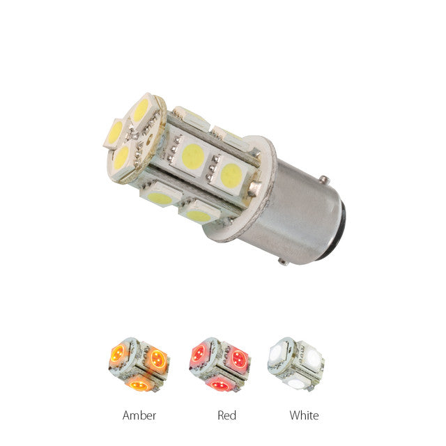 74970 #1157 AMBER 13 LED TOWER STYLE LIGHT BULBS, 12V, PAIR Dark Gray