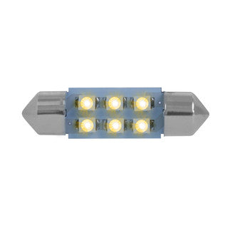 75000 #211-2 (36MM) AMBER 6 LED DOME LIGHT BULBS, 12V Light Slate Gray