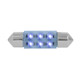 75001 #211-2 (36MM) BLUE 6 LED DOME LIGHT BULBS, 12V Gray