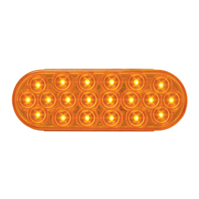 75080 OVAL FLEET AMBER/AMBER 20-LED SEALED LIGHT, 24V Chocolate