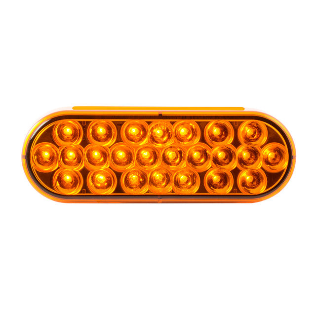 75100 OVAL PEARL AMBER/AMBER 24-LED SEALED LIGHT, 12/24V Chocolate